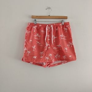 American Apparel Palm Tree Swim Trunks - 2XL & L